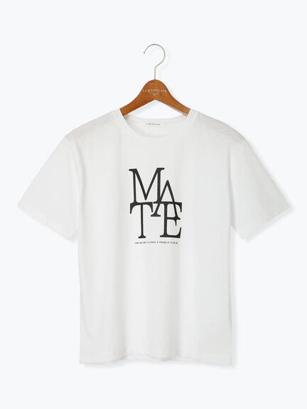 重ねロゴプリントTシャツ《2025summer catalog item》（オフホワイト/ブラック/モカ）｜Lugnoncure（ルノンキュール）通販