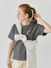 女の子刺繍Tシャツ《2025summer catalog item》（オフホワイト/チャコールグレー/キナリ）｜Lugnoncure（ルノンキュール）通販