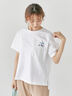 女の子刺繍Tシャツ《2025summer catalog item》（オフホワイト/チャコールグレー/キナリ）｜Lugnoncure（ルノンキュール）通販