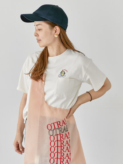 女の子刺繍Tシャツ《2025summer catalog item》（オフホワイト/チャコールグレー/キナリ）｜Lugnoncure（ルノンキュール）通販