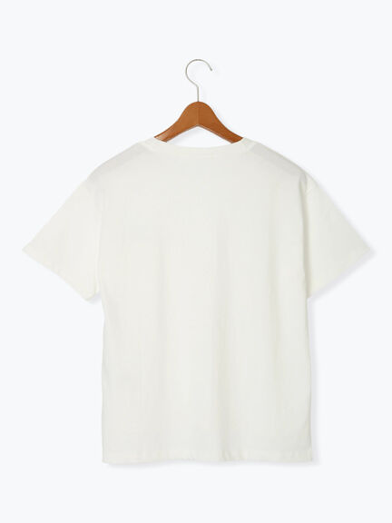 女の子刺繍Tシャツ《2025summer catalog item》（オフホワイト/チャコールグレー/キナリ）｜Lugnoncure（ルノンキュール）通販