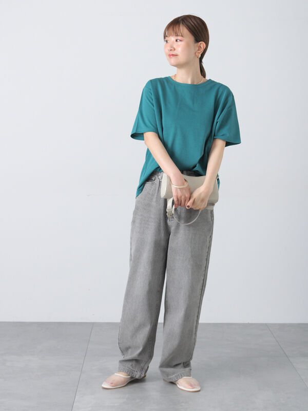 セール】 プレーティングバックシャンTシャツ（オフホワイト