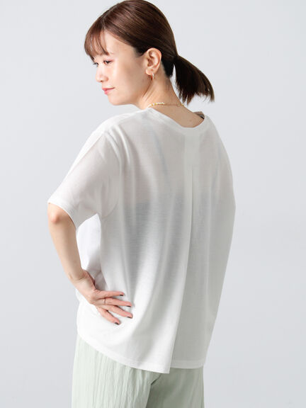 プレーティングバックシャンTシャツ（オフホワイト/チャコールグレー/ブラック/ベージュ/グリーン）｜Lugnoncure（ルノンキュール）通販