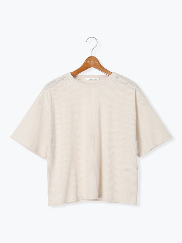 パターンメッシュTシャツ（オフホワイト）｜Lugnoncure（ルノンキュール）通販