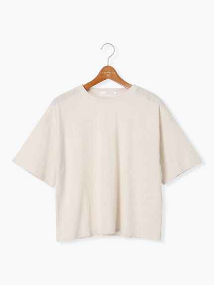 パターンメッシュTシャツ（オフホワイト/チャコールグレー/ブラック/ブルー）｜Lugnoncure（ルノンキュール）通販