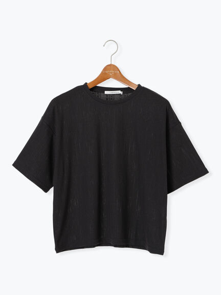 パターンメッシュTシャツ（オフホワイト/チャコールグレー/ブラック/ブルー）｜Lugnoncure（ルノンキュール）通販