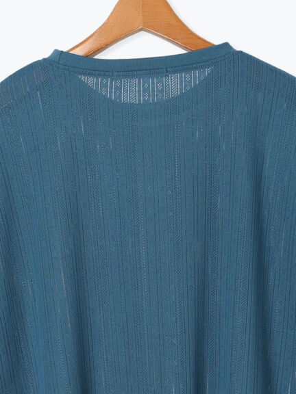 パターンメッシュTシャツ（オフホワイト/チャコールグレー/ブラック/ブルー）｜Lugnoncure（ルノンキュール）通販