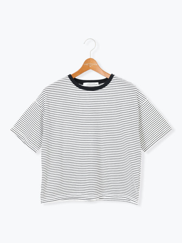 【接触冷感】細ボーダーTシャツ（オフホワイト）｜Lugnoncure（ルノンキュール）通販