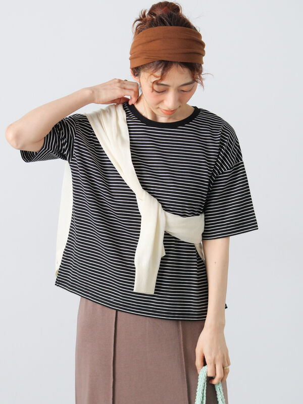 新品・タグ　cygne ボーダートップス　Luc 楽天市場】≪ 特別セール ≫ストリングリボンボーダーニットトップス