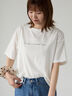 【接触冷感】筆記体ロゴTシャツ（オフホワイト/ブラック/ベージュ）｜Lugnoncure（ルノンキュール）通販
