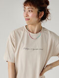 【接触冷感】筆記体ロゴTシャツ（ベージュ）｜Lugnoncure（ルノンキュール）通販