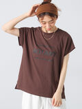 【接触冷感】フロントロゴフレンチスリーブTシャツ（ブラウン）｜Lugnoncure（ルノンキュール）通販