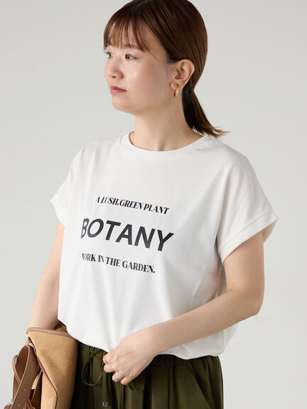 【接触冷感】フロントロゴフレンチスリーブTシャツ（オフホワイト/チャコールグレー/ブラウン）｜Lugnoncure（ルノンキュール）通販