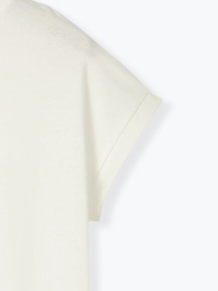 【接触冷感】フロントロゴフレンチスリーブTシャツ（オフホワイト/チャコールグレー/ブラウン）｜Lugnoncure（ルノンキュール）通販