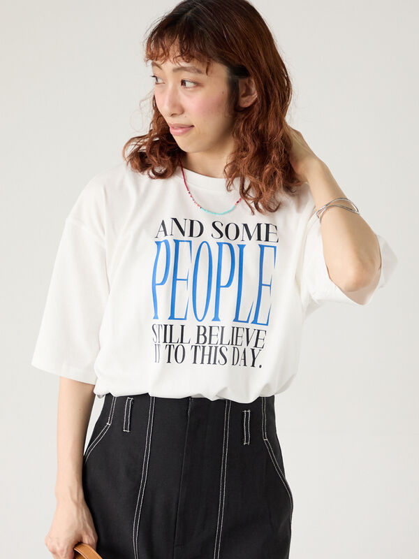 【接触冷感】ビッグロゴリラックスTシャツ（オフホワイト）｜Lugnoncure（ルノンキュール）通販