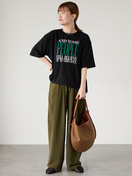 【接触冷感】ビッグロゴリラックスTシャツ（オフホワイト/ブラック/ネイビー）｜Lugnoncure（ルノンキュール）通販