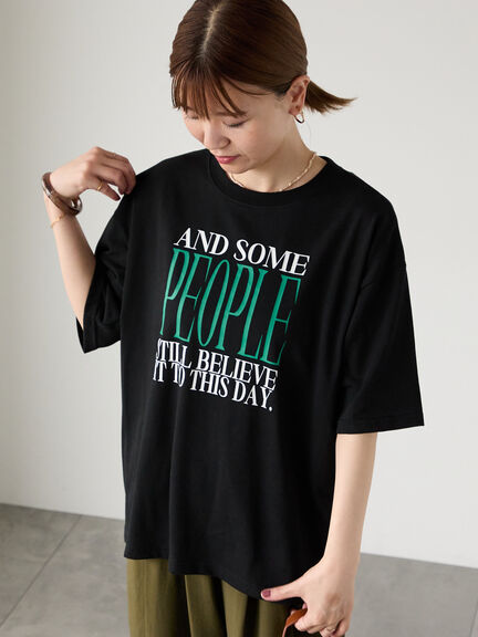 【接触冷感】ビッグロゴリラックスTシャツ（オフホワイト/ブラック/ネイビー）｜Lugnoncure（ルノンキュール）通販