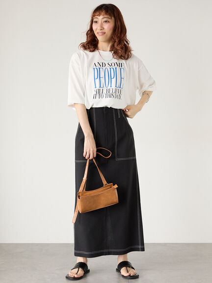 【接触冷感】ビッグロゴリラックスTシャツ（オフホワイト/ブラック/ネイビー）｜Lugnoncure（ルノンキュール）通販