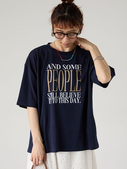 【接触冷感】ビッグロゴリラックスTシャツ（オフホワイト/ブラック/ネイビー）｜Lugnoncure（ルノンキュール）通販