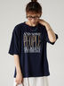 【接触冷感】ビッグロゴリラックスTシャツ（オフホワイト/ブラック/ネイビー）｜Lugnoncure（ルノンキュール）通販