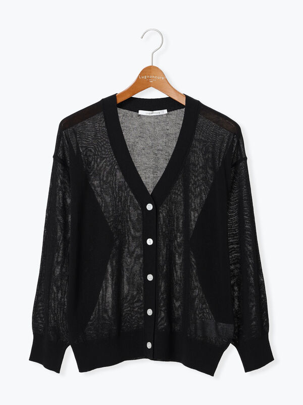セール】 【接触冷感】無地/柄アソートVネックカーディガン（オフ