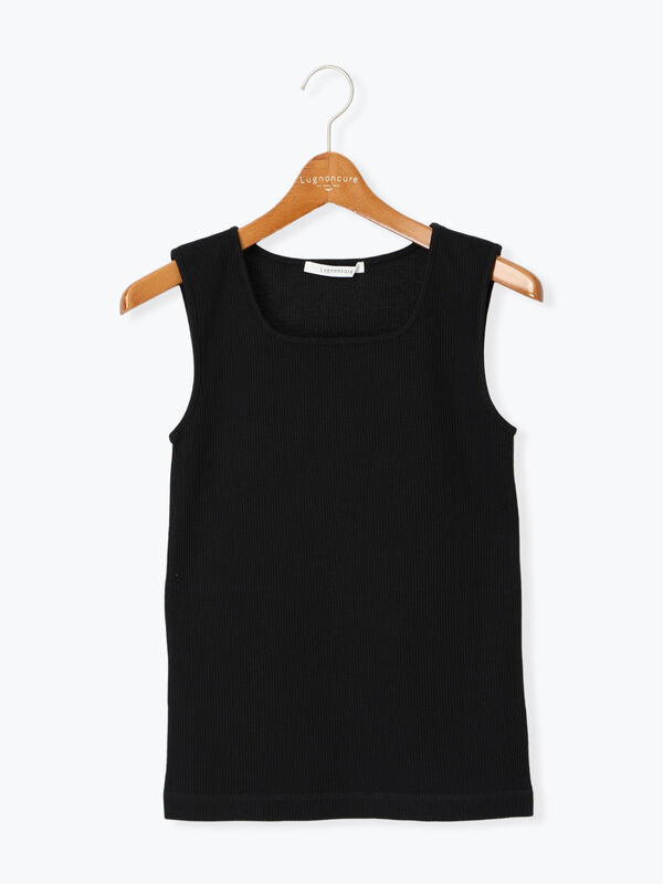 【MARIE×angers】リブタンク（オフホワイトL、ブラックLセット） OFF-WHITE オフホワイト スニーカー ホワイト ブラック レザー
