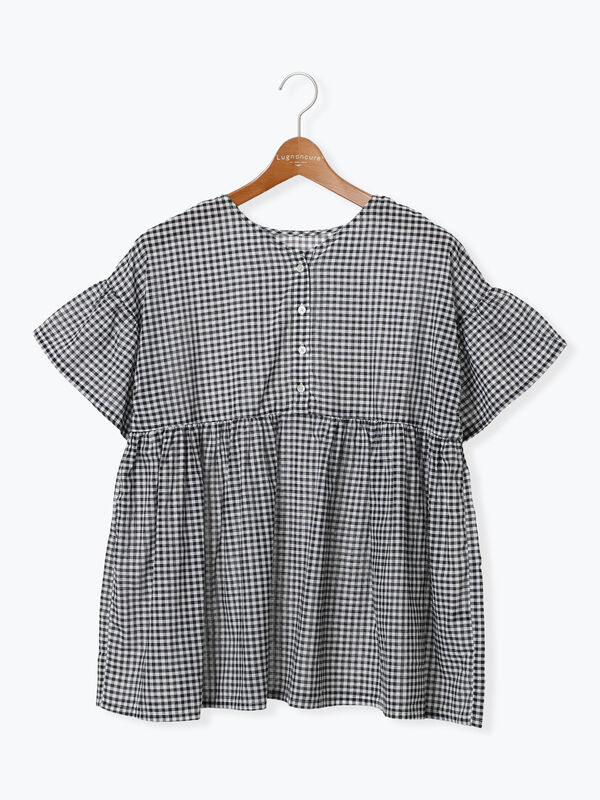 セール】 無地/柄アソート前後2WAYフリルブラウス（オフホワイト