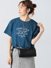 メガネ刺繍Tシャツ（オフホワイト/チャコールグレー/ブラック/ブルー）｜Lugnoncure（ルノンキュール）通販