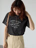 メガネ刺繍Tシャツ（チャコールグレー）｜Lugnoncure（ルノンキュール）通販
