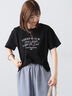 メガネ刺繍Tシャツ（ブラック）｜Lugnoncure（ルノンキュール）通販