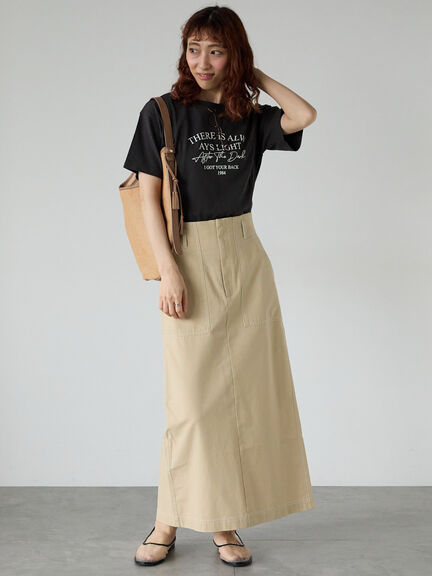 メガネ刺繍Tシャツ（オフホワイト/チャコールグレー/ブラック/ブルー）｜Lugnoncure（ルノンキュール）通販