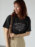 メガネ刺繍Tシャツ（オフホワイト/チャコールグレー/ブラック/ブルー）｜Lugnoncure（ルノンキュール）通販