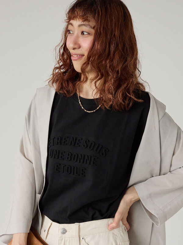 エンボスロゴTシャツ（ブラック）｜Lugnoncure（ルノンキュール）通販