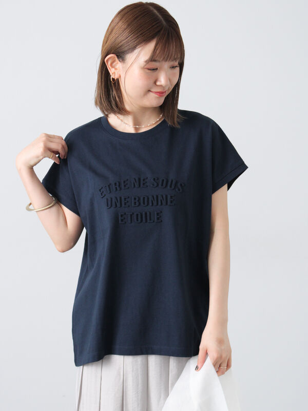 エンボスロゴTシャツ（ネイビー）｜Lugnoncure（ルノンキュール）通販