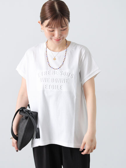 エンボスロゴTシャツ（オフホワイト/グレー/ブラック/ネイビー）｜Lugnoncure（ルノンキュール）通販