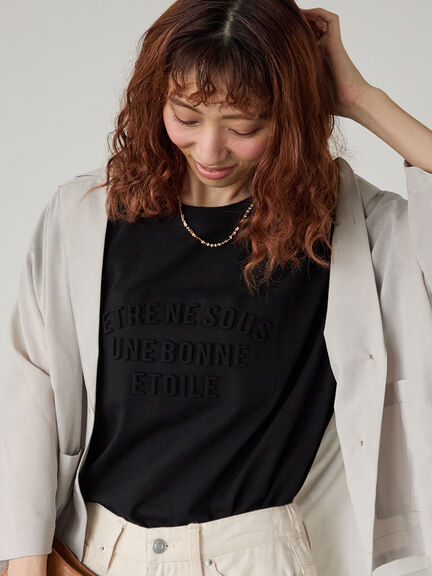 エンボスロゴTシャツ（オフホワイト/グレー/ブラック/ネイビー）｜Lugnoncure（ルノンキュール）通販