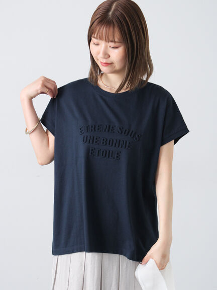 エンボスロゴTシャツ（オフホワイト/グレー/ブラック/ネイビー）｜Lugnoncure（ルノンキュール）通販