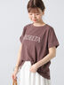 ピグメントロゴプリントTシャツ（チャコールグレー/ブラウン/ネイビー）｜Lugnoncure（ルノンキュール）通販