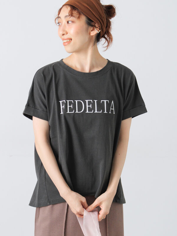 ピグメントロゴプリントTシャツ（チャコールグレー）｜Lugnoncure（ルノンキュール）通販
