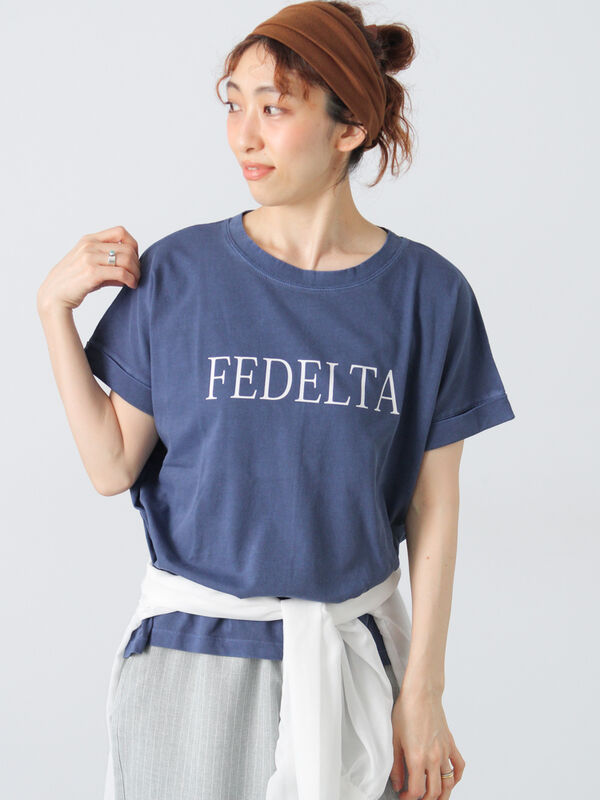 ピグメントロゴプリントTシャツ（ネイビー）｜Lugnoncure（ルノンキュール）通販