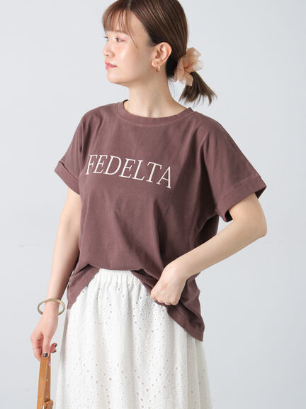 ピグメントロゴプリントTシャツ（チャコールグレー/ブラウン/ネイビー）｜Lugnoncure（ルノンキュール）通販