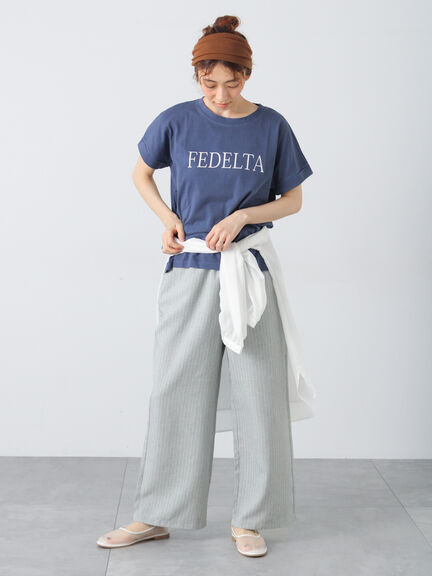 ピグメントロゴプリントTシャツ（チャコールグレー/ブラウン/ネイビー）｜Lugnoncure（ルノンキュール）通販