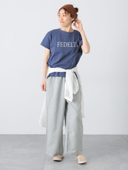 ピグメントロゴプリントTシャツ（チャコールグレー/ブラウン/ネイビー）｜Lugnoncure（ルノンキュール）通販