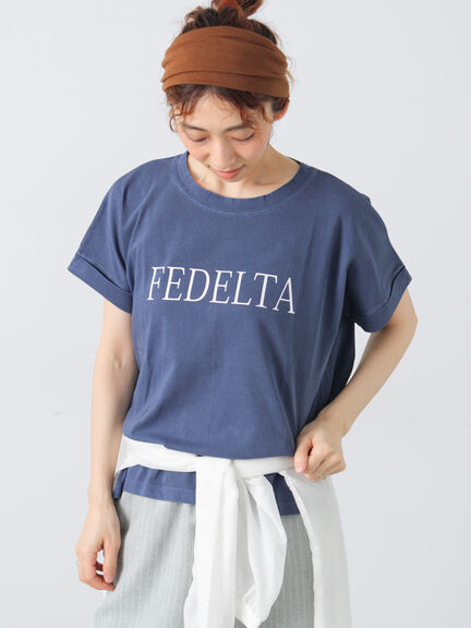 ピグメントロゴプリントTシャツ（チャコールグレー/ブラウン/ネイビー）｜Lugnoncure（ルノンキュール）通販