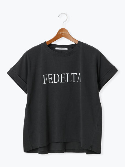 ピグメントロゴプリントTシャツ（チャコールグレー/ブラウン/ネイビー）｜Lugnoncure（ルノンキュール）通販