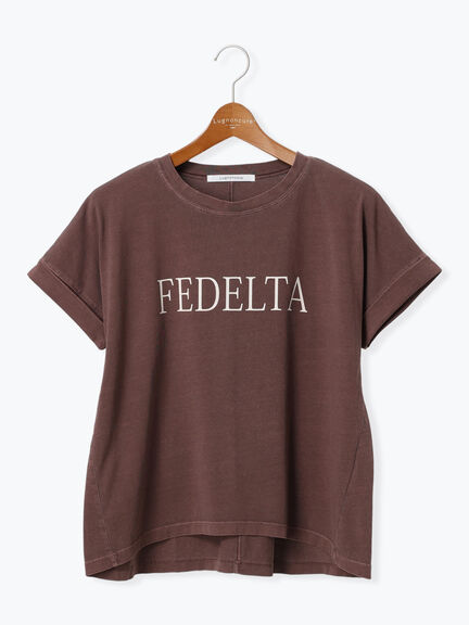 ピグメントロゴプリントTシャツ（チャコールグレー/ブラウン/ネイビー）｜Lugnoncure（ルノンキュール）通販
