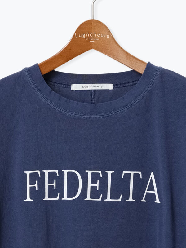 セール】 ピグメントロゴプリントTシャツ（チャコールグレー
