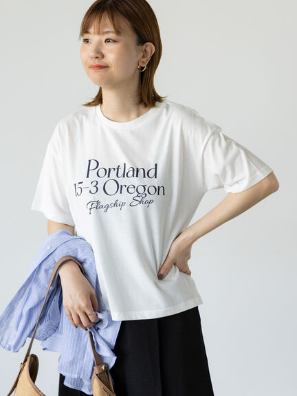 【接触冷感】フロントロゴTシャツ（オフホワイト/グレー/チャコールグレー）｜Lugnoncure（ルノンキュール）通販