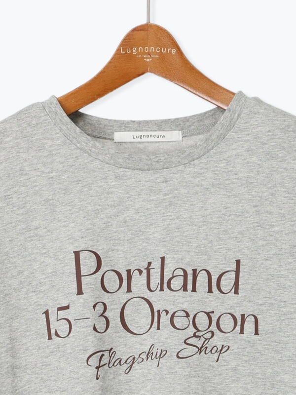 セール】 【接触冷感】フロントロゴTシャツ（オフホワイト/グレー