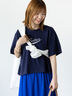 【接触冷感】フロントミニ刺繍Tシャツ（オフホワイト/ブラック/ネイビー）｜Lugnoncure（ルノンキュール）通販